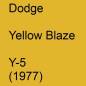 Preview: Dodge, Yellow Blaze, Y-5 (1977).